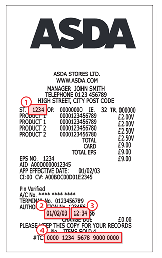 ASDA receipt